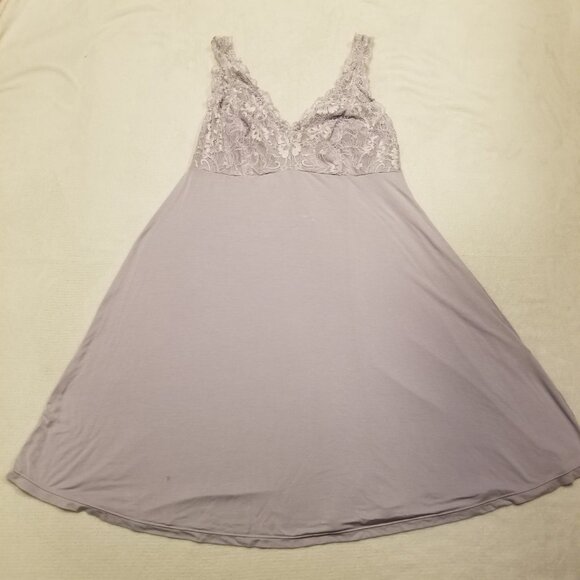 Vintage Nightgown Baby Doll Dress Lace Lilac Lavender Purple M/L - Picture 3 of 10